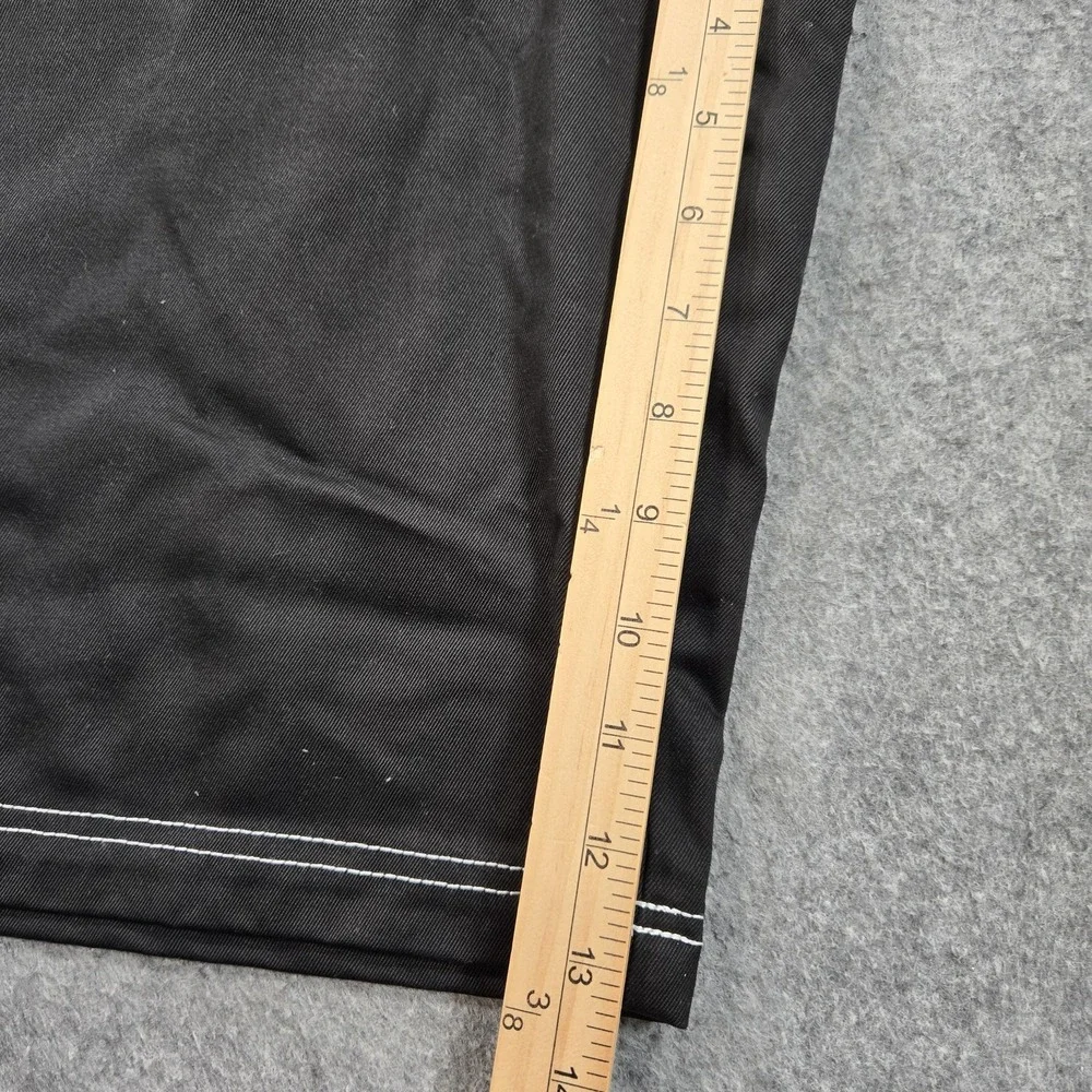 Heron Preston Shorts Mens Large 33 Black Canvas Relaxed Fit Lined Logo Chino
